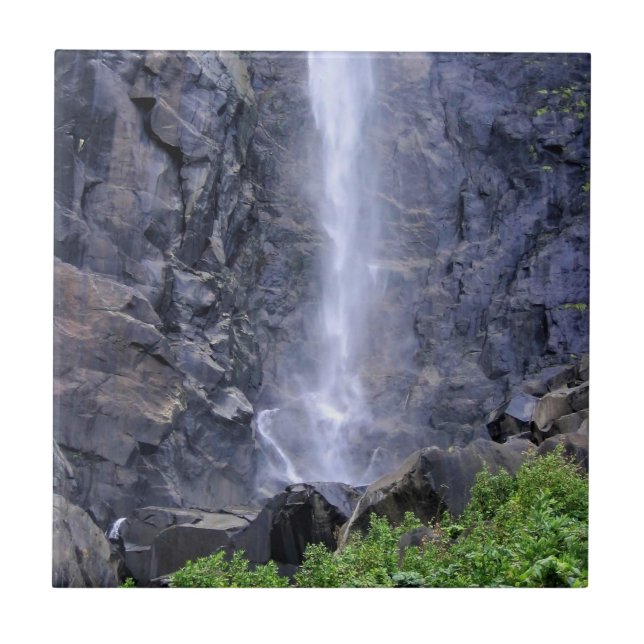 Bottom of Bridalveil Falls, Yosemite, CA Ceramic Tile (Front)