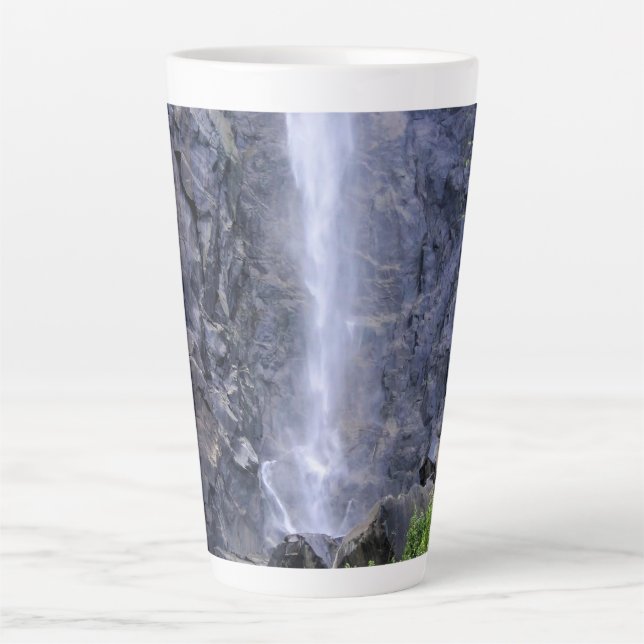 Bottom of Bridalveil Falls, Yosemite, CA Latte Mug (Front)