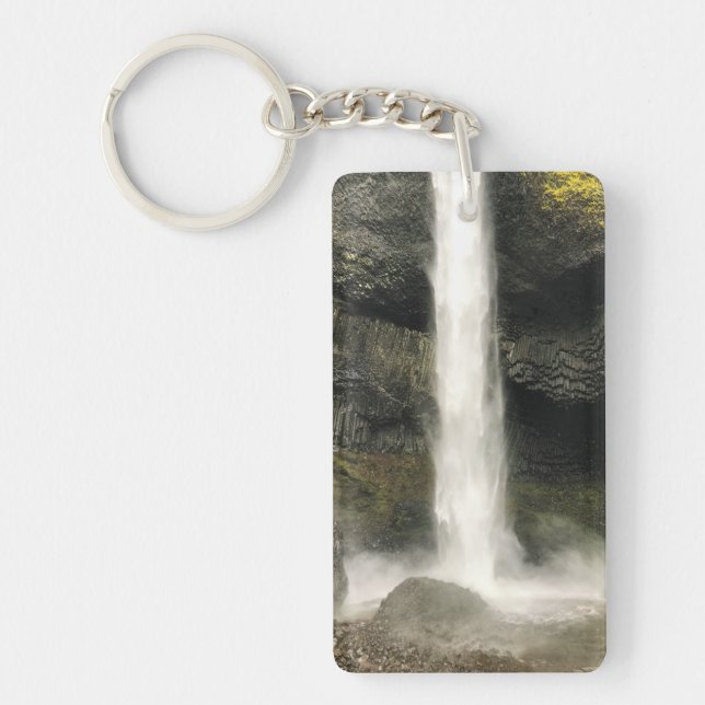 Bottom of Latourell Falls, Oregon Key Ring (Front)