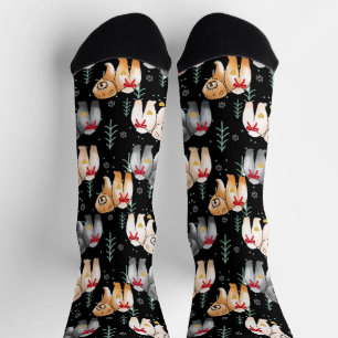BOTTOM OF MY HEART CHOW 5 COLORS Crew Socks