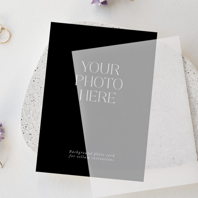 Bottom Photo Card for Vellum Wedding Invitations (Creator Uploaded)