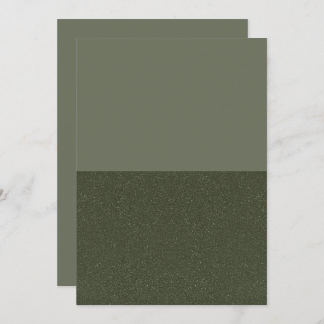 Bottom Textured Moss Green Menu – Customisable (Front/Back)