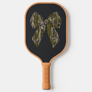 Bottomland Camo Bow Camo Coquette Bow Hunting Girl Pickleball Paddle