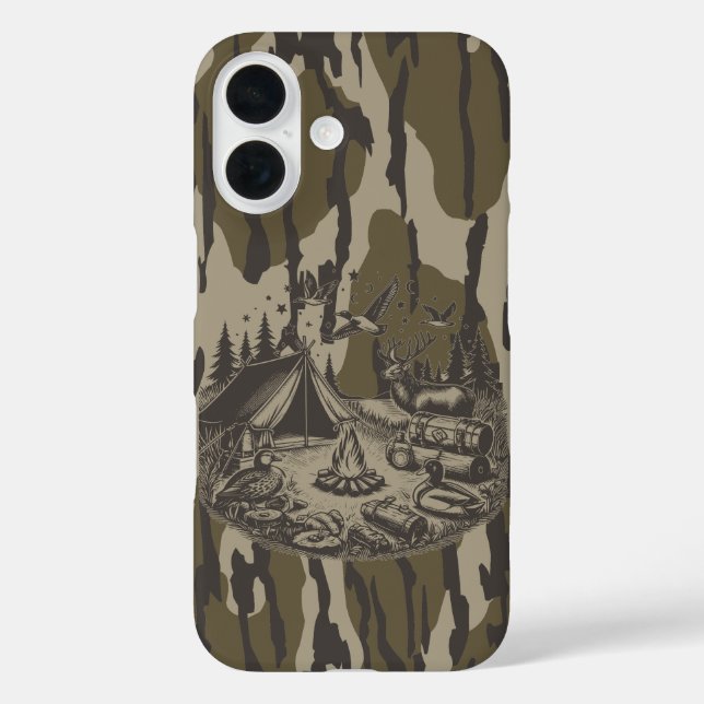 Bottomland Camo Camping Gear Camo Case-Mate iPhone Case (Back)