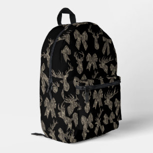 Bottomland Camo Coquette Bow Deer Hunting Women Printed Backpack