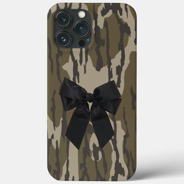 Bottomland Camo Cute Bow Ribbon for Women and Girl Case-Mate iPhone Case (Back)