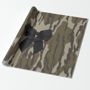 Bottomland Camo Cute Bow Ribbon for Women and Girl Wrapping Paper