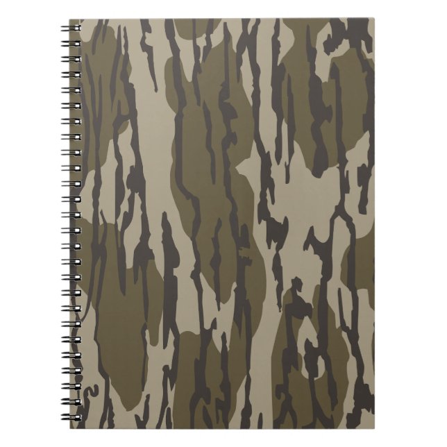 Bottomland camo for men hunting apparel notebook (Front)