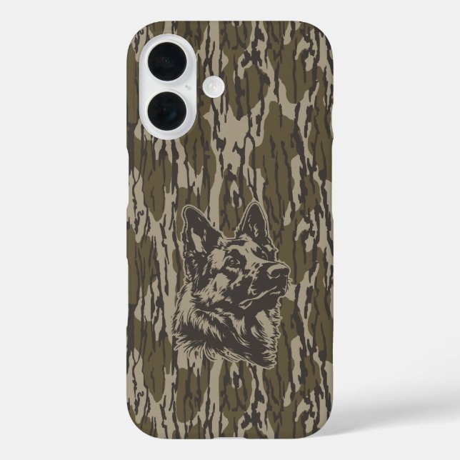 Bottomland Camo German Shepherd Silhouette Case-Mate iPhone Case (Back)