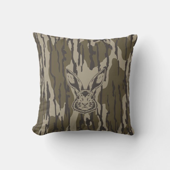Bottomland Camo Hunting Camo Rabbit Cushion (Front)