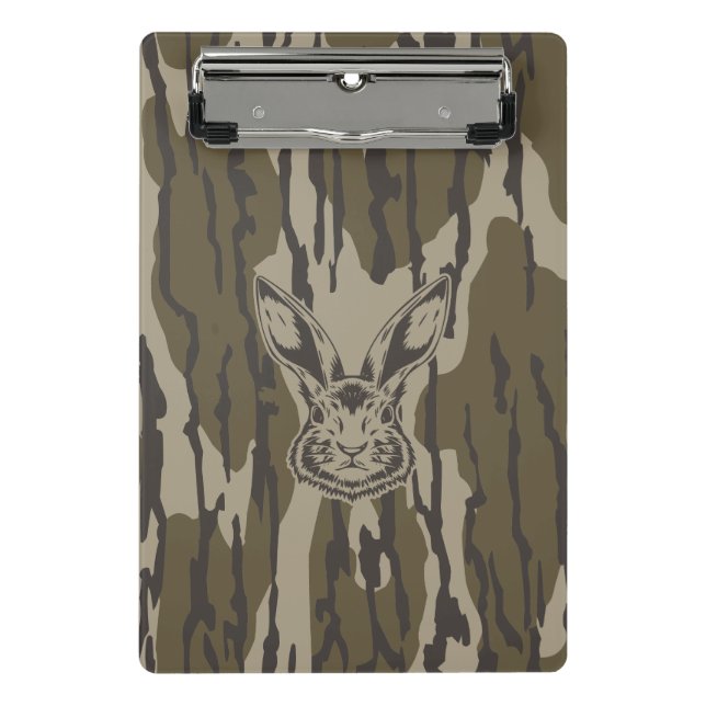 Bottomland Camo Hunting Camo Rabbit Mini Clipboard (Front)