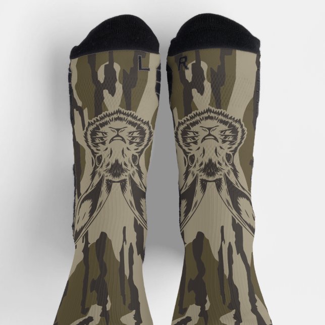 Bottomland Camo Hunting Camo Rabbit Socks (Top)