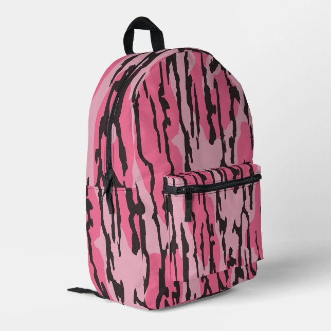 Bottomland camo pink bottomland Camo girls Printed Backpack (Back Corner Left)