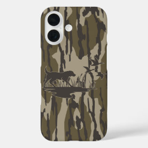 Bottomland Camo Skin Dog and Ducks iPhone 16 Case