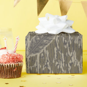 Bottomland Camo Turkey Feather Wrapping Paper