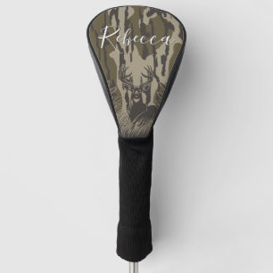 Bottomland camo whitetail deer buck hunting camo golf head cover