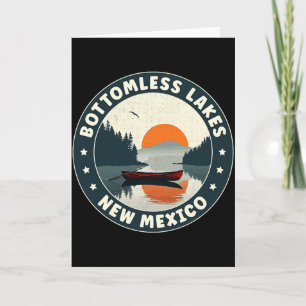 Bottomless Lakes New Mexico Sunset T Shirt Card
