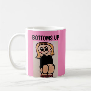 BOTTOMS UP BARE BUTT COFFEE MUGS