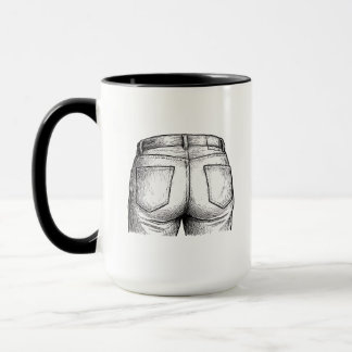 Bottoms Up Funny White Elephant Christmas Mug
