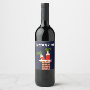 Bottoms Up Wine Label