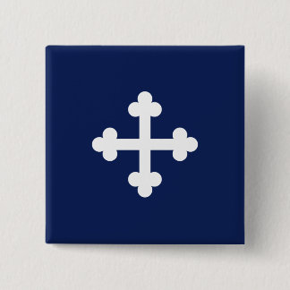 Bottony Blue Flag 15 Cm Square Badge