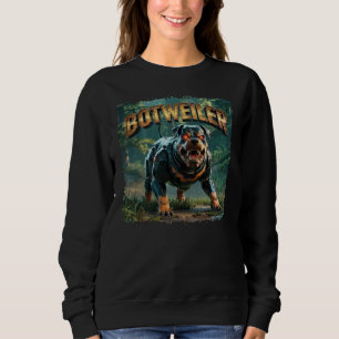 Botweiler Illustration – Robot Rottweiler Funny Sweatshirt