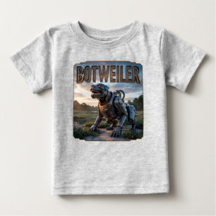 Botweiler Photographic – Robot Rottweiler Funny Baby T-Shirt