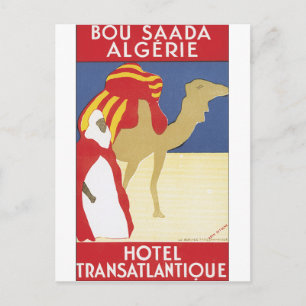 Bou Saada Algerie Vintage Travel Poster Postcard