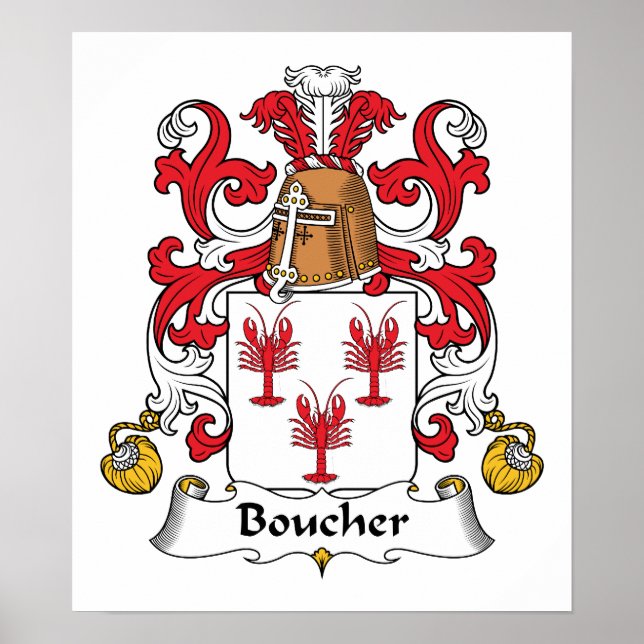 Boucher Family Crest Poster (Front)