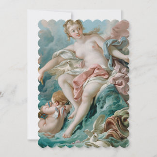 Boucher: Venus on the Waves Scalloped Fine Art Thank You Card