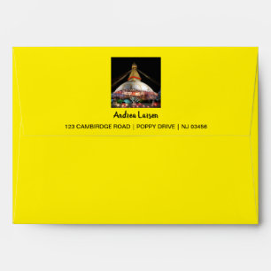 Boudhanath Stupa, Buddha Eyes, Kathmandu, Nepal Envelope