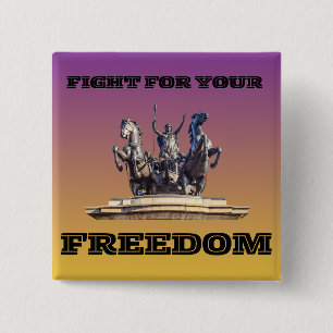Boudicca 15 Cm Square Badge