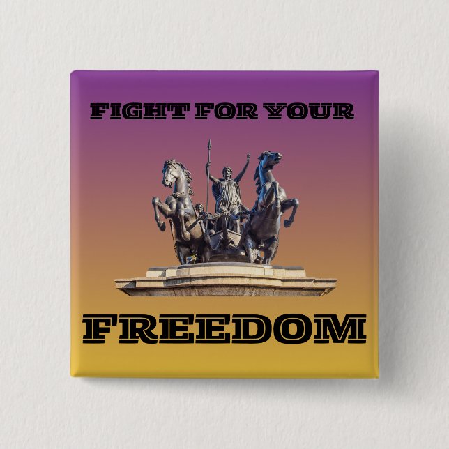 Boudicca 15 Cm Square Badge (Front)