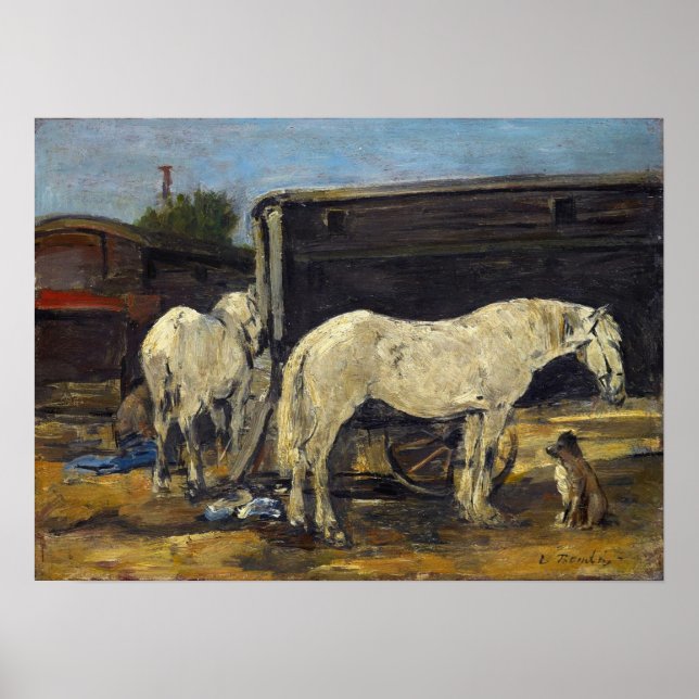 Boudin - Carriages Of Nomades 1885 Poster (Front)