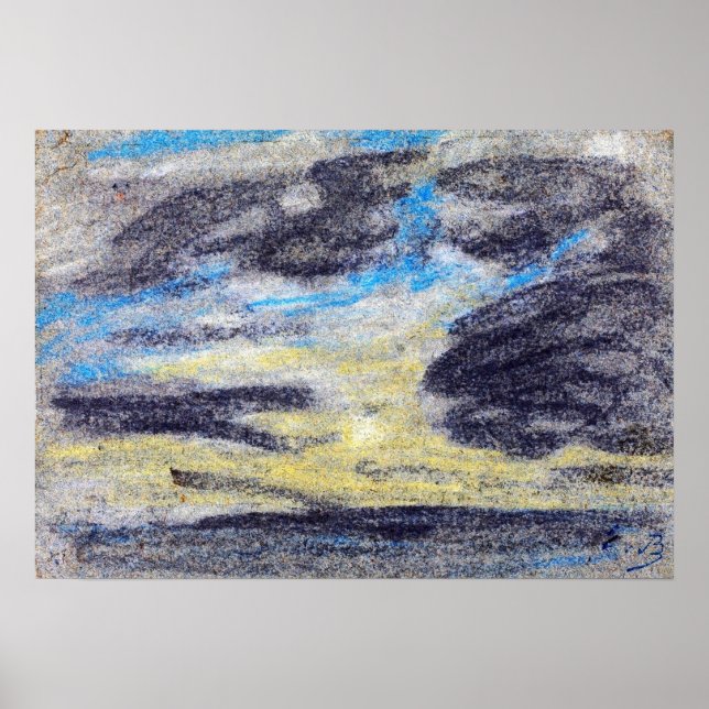 Boudin - Clouds Over Sea 1860 Poster (Front)