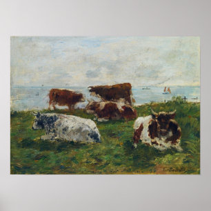 Boudin - Cows Near Sea 1896 Poster