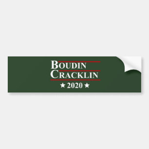 Boudin Cracklin 2020 Fun Louisiana Cajun Election Bumper Sticker