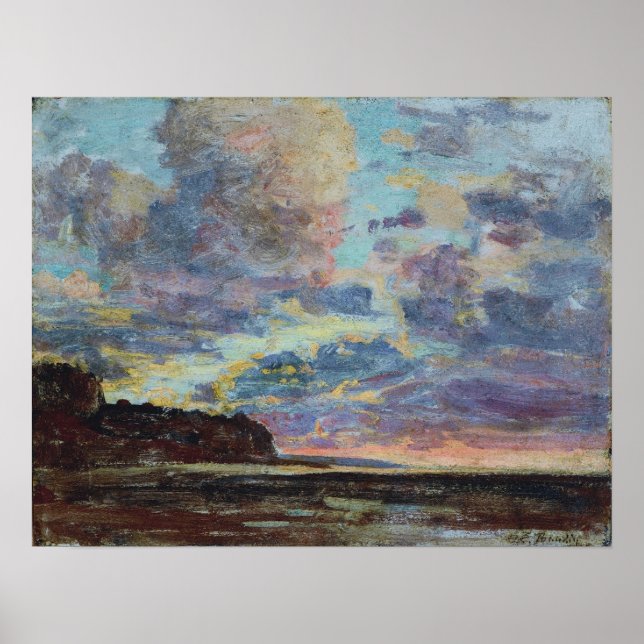 Boudin - Etretat Sunset Poster (Front)
