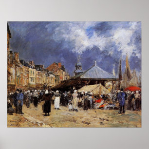 Boudin - Market At Trouville Poster