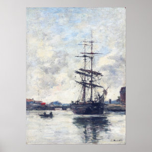 Boudin - Ship On Touques 1888 Poster