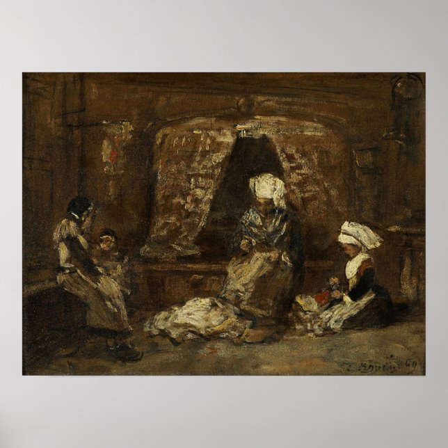 Boudin - Tailors Of Plougastel 1869 Poster (Front)