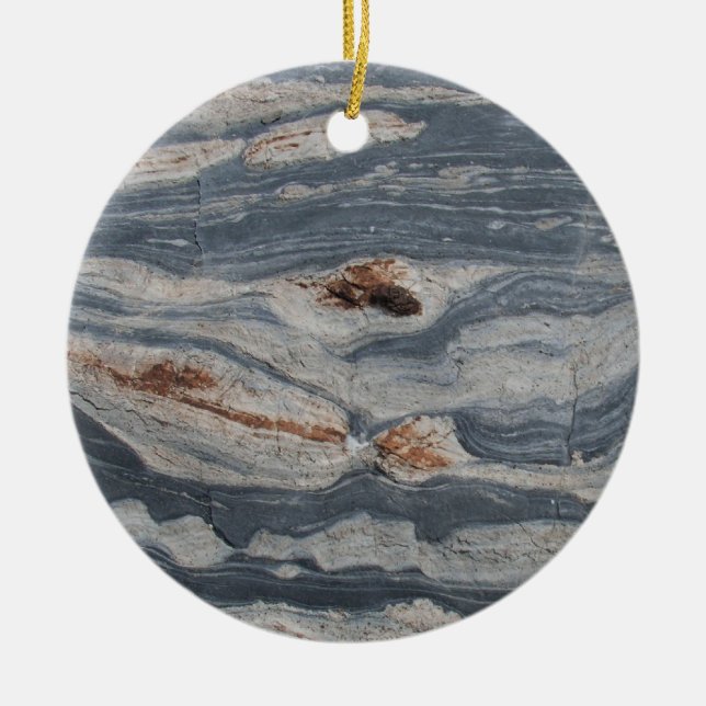 Boudinage Ceramic Ornament (Front)