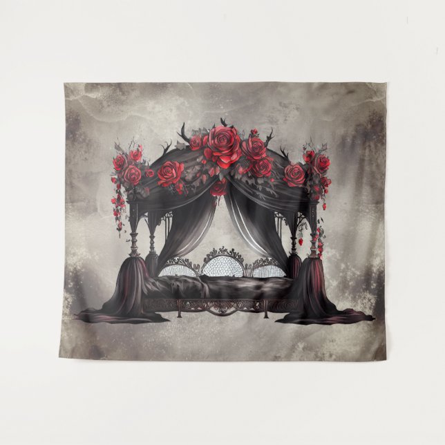 Boudoir | Canopy Scarf Old Victoran Poster Bed Tapestry (Front (Horizontal))