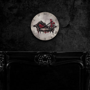 Boudoir Chaise   Victorian Fainting Lounger Couch Round Clock