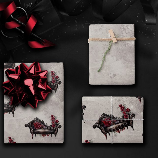 Boudoir Chaise | Victorian Fainting Lounger Couch Wrapping Paper Sheet (Creator Uploaded)