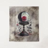 Boudoir | Crystal Ball Crescent Moon Red Roses