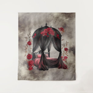 Boudoir   Scarf Canopy Old Antique Poster Bed Tapestry