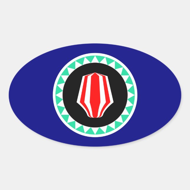 Bougainville Autonomous Region flag Oval Sticker (Front)