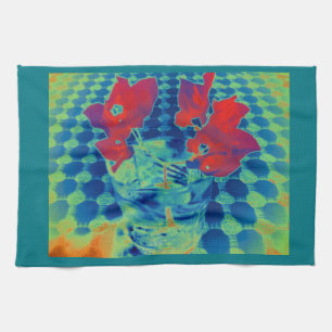 bougainville image tea towel
