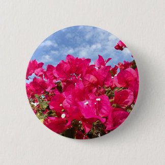 Bougainvillea and Beautiful Blue Sky 6 Cm Round Badge